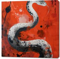 Obraz 100x100cm Smoczy Oddech Węża