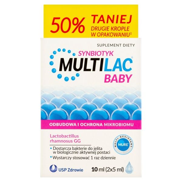 Multilac Baby Synbiotyk Probiotyk Dla Dzieci 2x5ml zdjęcie 2