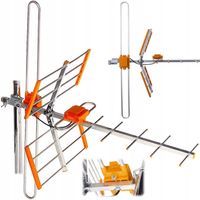 MOCNA ANTENA TV NAZIEMNEJ Kierunkowa DVBT2 MUX8 4K Filtr LTE 80km