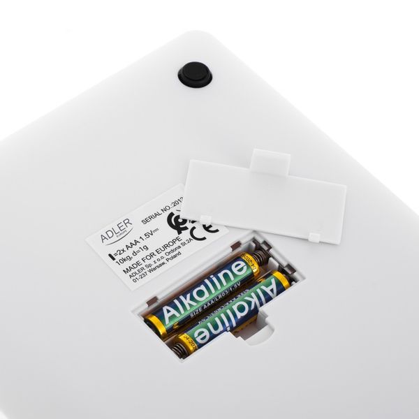 Waga kuchenna Adler AD 3173 biała do10 kg zdjęcie 2