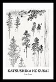 Plakat 20x30cm Design Pine Trees, Hokusai Vintage do Salonu