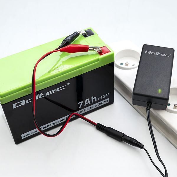 Qoltec Ładowarka AGM/GEL/STD 6/12V 1.5A LED Prostownik zdjęcie 3