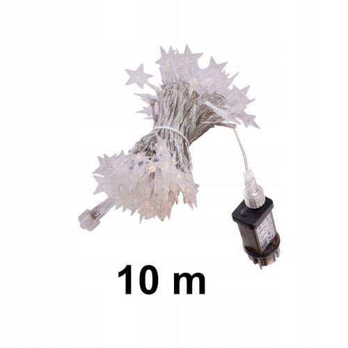 LAMPKI LED ŁAŃCUCH GWIAZDKI ŚWIĄTECZNE CHOINKOWE WESELE 10m 100LED na Arena.pl