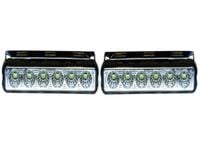 zestaw 2 x Lampa LED ostrzegawcza błyskowa 16 cm 12v 24v pomarańczowa