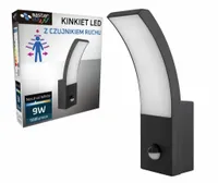 Lampa kinkiet ogrodowy z czujnikiem zewnętrzna LED