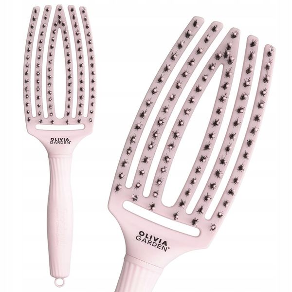 Olivia Garden Finger Brush Medium Pastel Pink zdjęcie 3