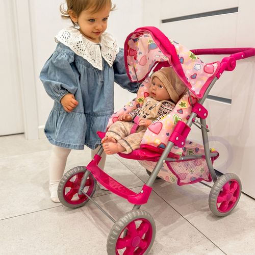 WOOPIE ROYAL Spacerówka Wózek dla Lalek Serca Kolorowe na Arena.pl