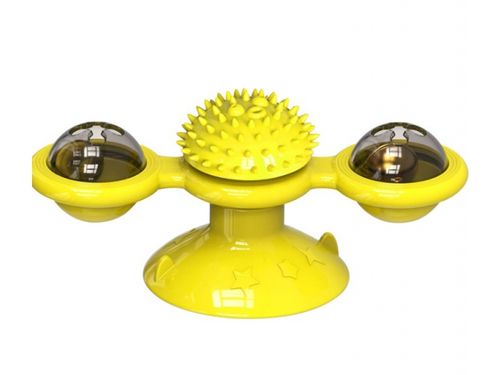 Gryzak z kocimiętką Interaktywna zabawka z przyssawką dla kota ŚWIECĄCA 360 na Arena.pl