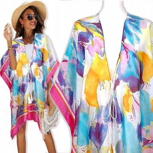 PAREO SUKIENKA PLAŻOWA JEDWAB chusta BOHO KOLORY na Arena.pl