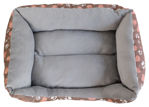 Legowisko dla psa brązowe L prostokątne PAWPRINT 63x50x11cm na Arena.pl