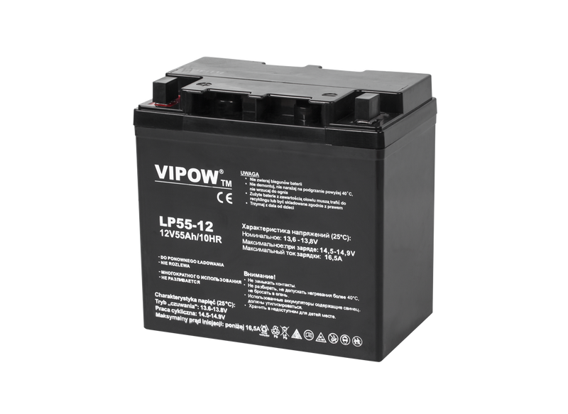 BAT0223 Akumulator żelowy VIPOW 12V 55Ah zdjęcie 1