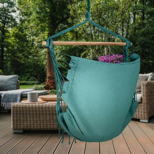 FOTEL WISZĄCY KRZESŁO BRAZYLIJSKE HUŚTAWKA HAMAK BOHO FRĘDZLE OUTTEC na Arena.pl