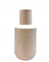 Wazon ceramiczny dekoracyjny na kwiaty bukiet 29,5 cm biały 1szt.