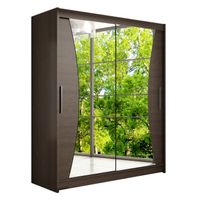 Szafa przesuwna WESTA IX z lustrem 150 - CHOCO