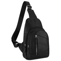 plecak miejski na jedno ramię wykonany ze skóry naturalnej w czarnym