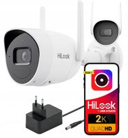 Kamera Zewnętrzna WiFi 4MPX Tubowa HiLook by Hikvision Aplikacja HikConnect