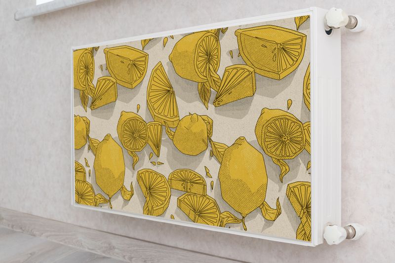 Osłona MAGNETYCZNA Na Grzejnik Wzór Cytryn Owoce Cytrusy 120cm x 60cm zdjęcie 4