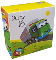 puzzle 16 elementów. ciężarówka