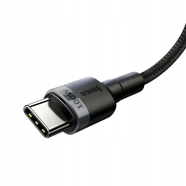 Kabel Baseus CATKLF-ALG1 USB-C - USB-C PD QC 100W 5A 2m - szary zdjęcie 10