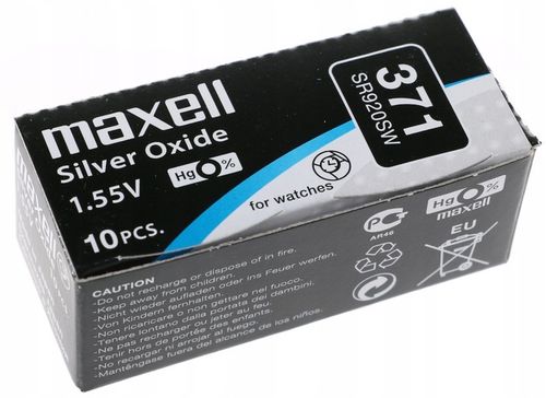 Bateria Srebrowa Maxell 371 SR920SW SR69 10szt. na Arena.pl