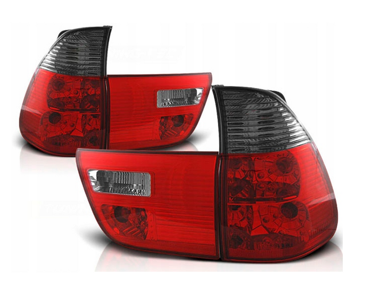LAMPY TYLNE BMW X5 E53 99-06 CLEAR RED SMOKE zdjęcie 1