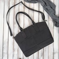 torebka damska skórzana duża czarna na ramię praktyczna pojemna