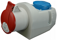 GNIAZDO SIŁOWE STAŁE 16A 4P IP44 + 1x GNIAZDO 230V