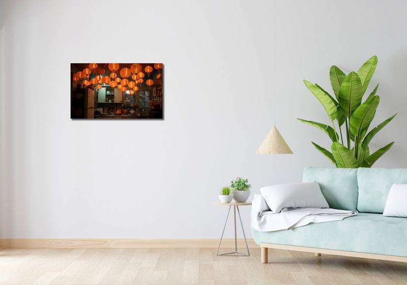 Obraz 70x40cm W Blasku Lampionów zdjęcie 2