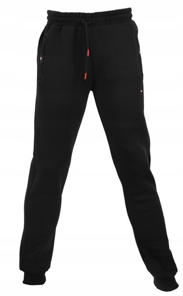 SPODNIE DRESOWE GRUBE CZARNE ŚCIĄGACZ DRESY M zdjęcie 3