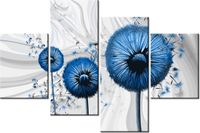 140CM 70 OBRAZ NIEBIESKIE DMUCHAWCE 3 ŚCIENNY