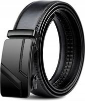 PASEK SKÓRZANY MĘSKI DO SPODNI KLAMRA AUTOMATYCZNA AUTOMAT CZARNY