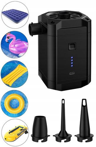 Elektryczna Pompka do Materaca Pontonu Basenu Akumulatorowa USB - typ C na Arena.pl