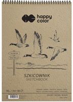 SZKICOWNIK NA SPIRALI A4/80 BIAŁY 90G PTAKI HAPPY COLOR 5902979004650
