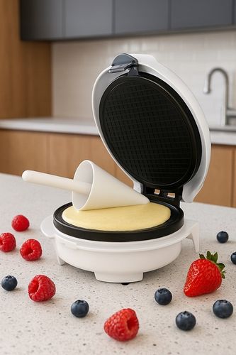 Wypiekacz do wafli rurek rożków miseczek nieprzywierające płyty mocny na Arena.pl