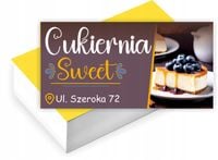 Wizytówki firmowe Foliowane 1000 szt duży wybór wzorów CUKIERNIA