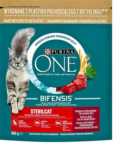 Purina One Cat Sterilcat Karma Z Wołowiną Dla Kota 800g na Arena.pl