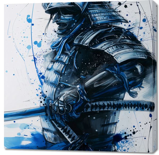 Obraz 100x100cm Samuraj w Błękicie zdjęcie 1