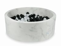 Suchy basen 110x40 marmur z piłeczkami 500szt 	(czarne, białe sweterkowe)