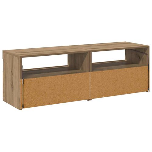 Szafki TV z LED, 2 szt., dąb artisan, materiał drewnopochodny na Arena.pl