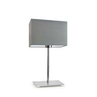 Lampka AMALFI abażur szary stalowy stelaż chrom