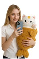 HIT! KOTEK W RYBIE – MASKOTKA 2w1 KAWAII MIĘKKIi PLUSZAK 50CM !!!