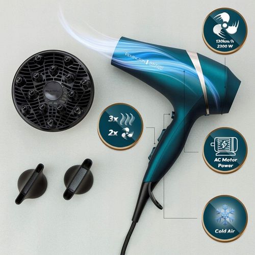 SUSZARKA DO WŁOSÓW REMINGTON Z DYFUZOREM JONIZACJA SENSOR Silnik AC-130km/h na Arena.pl