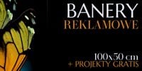 BANER REKLAMOWY 100x50 cm z laminatem płynnym ZAPROJEKTOWANIE GRATIS