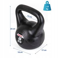 HANTEL HANTLA KOMPOZYTOWA KETTLEBELL 8 KG ODWAŻNIK CIEŻAR ENERO FIT