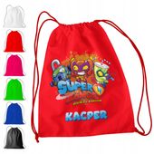 WOREK PLECAK SPORTOWY NA WF DLA DZIECI - SUPER ZINGS + IMIĘ! BAJKA THINGS