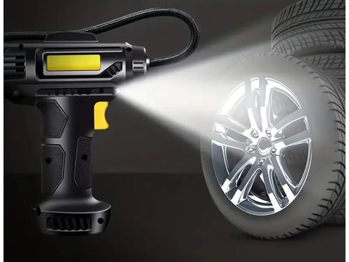 KOMPRESOR SAMOCHODOWY PISTOLET DO POMPOWANIA KÓŁ POMPKA 12V 120W 10 BAR LED na Arena.pl