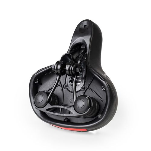 Siodełko Rowerowe Szerokie Amortyzujące Z Odblaskami Rs5 Czerwone na Arena.pl