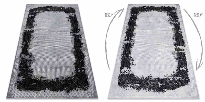 RUG/LU/IONA/FRAME/BLACK+GREY/120x170 zdjęcie 3