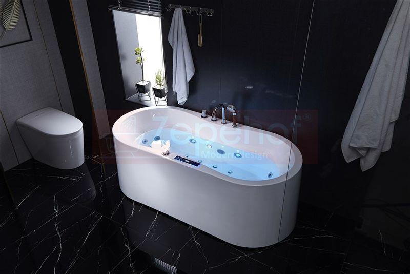 PIĘKNA OWALNA WANNA Z HYDROMASAŻEM 170X80 z 1 ODLEW GRZAŁKA zdjęcie 3