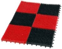 wycieraczka trawka plastikowa 6-częściowa 36*55cm black/red - wycier 67984